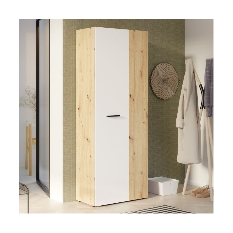 Szafka na buty wysoka 70 cm NET306 MS264 dąb artisan/biały