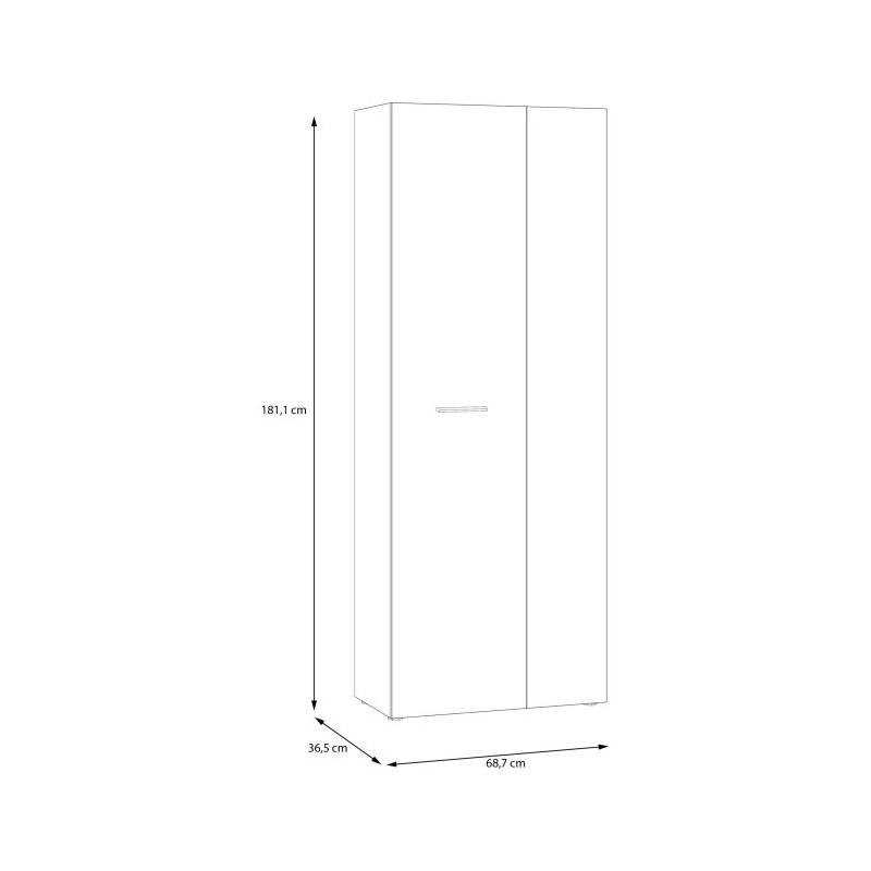 Szafa otwierana 70 cm NET306 MS263 czarny