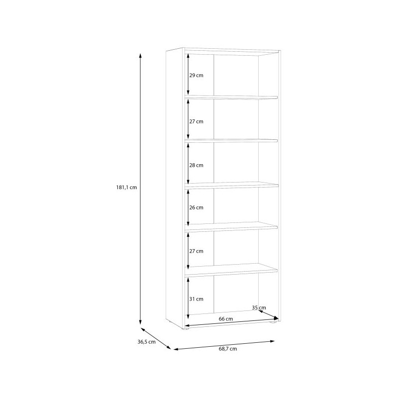 Szafa otwierana 70 cm NET306 MS263 czarny