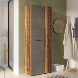 Szafa otwierana 70 cm NET306 MS264 old wood vintage/beton