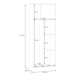 Szafa otwierana 70 cm NET306 MS264 czarny