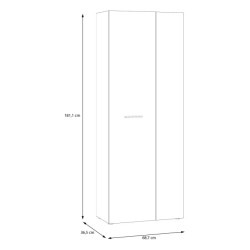 Szafa otwierana 70 cm NET306 MS264 czarny