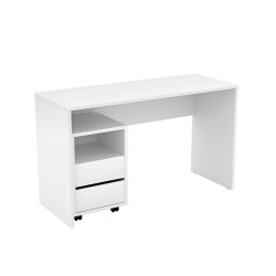 Biurko z kontenerkiem Agapi Biały/Biały Helvetia Wieruszów
