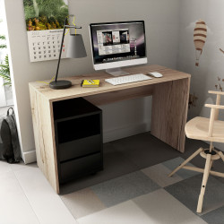 Biurko z kontenerkiem Agapi Dąb Grand/Czarny onyks Helvetia Wieruszów