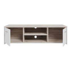 Szafka RTV 140 cm Quadro QDRT13 dąb piaskowy/biały