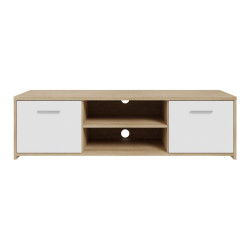 Szafka RTV 140 cm Quadro dąb sonoma/biały | Meble Forte