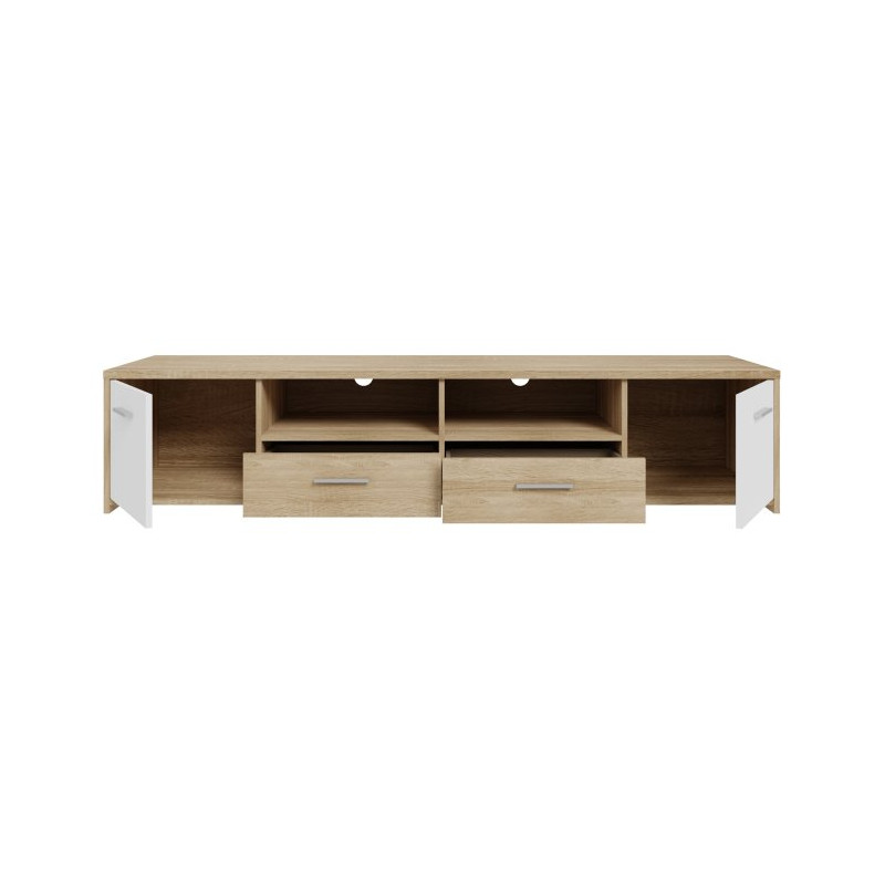 Szafka RTV z szufladami 180 cm Quadro QDRT16 dąb sonoma/biały