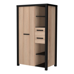 Wysoka szafka z szufladami 90 cm Black Hill BLHS5211 śliwa comano/czarny