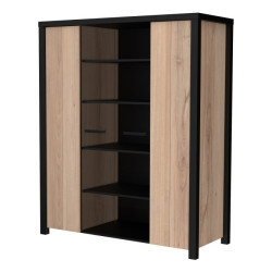 Witryna 130 cm do salonu Black Hill BLHV5311 śliwa comano/czarny