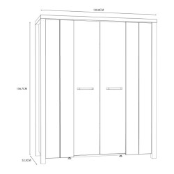 Witryna 130 cm do salonu Black Hill BLHV5311 śliwa comano/czarny