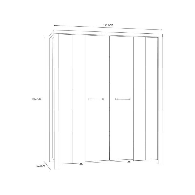 Witryna 130 cm do salonu Black Hill BLHV5311 śliwa comano/czarny