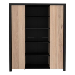 Witryna 130 cm do salonu Black Hill BLHV5311 śliwa comano/czarny