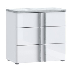 Szafka nocna 60 cm z szufladami Buganvilla BGVK113 loftwood/biały