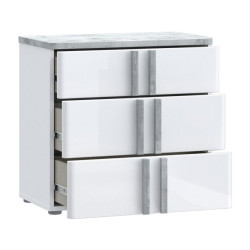 Szafka nocna 60 cm z szufladami Buganvilla BGVK113 loftwood/biały