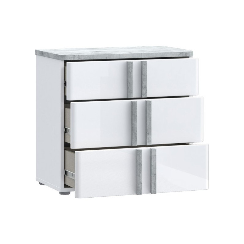 Szafka nocna 60 cm z szufladami Buganvilla BGVK113 loftwood/biały