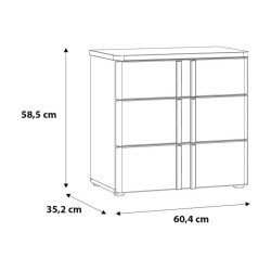 Szafka nocna 60 cm z szufladami Buganvilla BGVK113 loftwood/biały