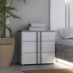 Szafka nocna 60 cm z szufladami Buganvilla BGVK113 loftwood/biały