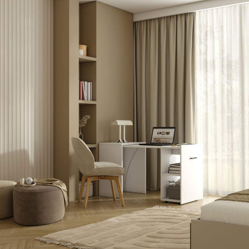 Biurko wysuwane Smart Biały Helvetia Wieruszów