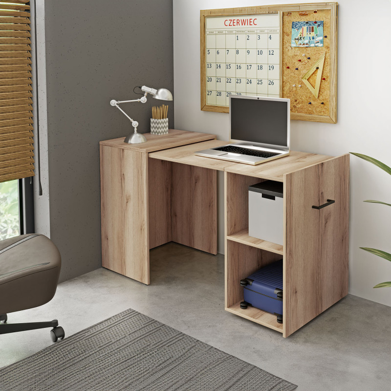 Biurko wysuwane Smart Dąb Grand Naturalny Helvetia Wieruszów