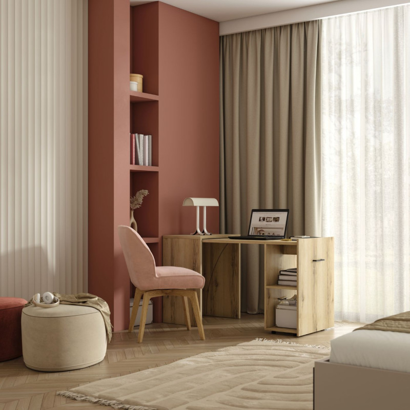 Biurko wysuwane Smart Dąb Grand Naturalny Helvetia Wieruszów