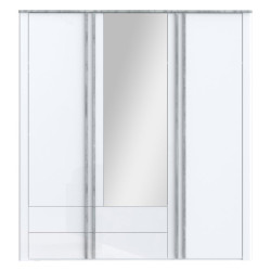 Szafa z lustrem 200 cm Buganvilla BGVS937 loftwood/biały połysk