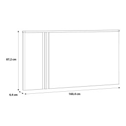 Zagłówek do łóżka Buganvilla BGVL02B loftwood/biały połysk
