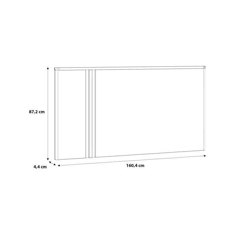 Zagłówek do łóżka Buganvilla BGVL02B loftwood/biały połysk