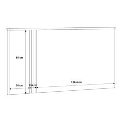 Zagłówek do łóżka Buganvilla BGVL02B loftwood/biały połysk