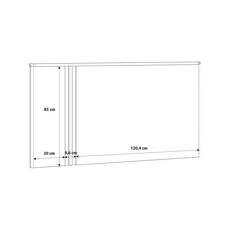 Zagłówek do łóżka Buganvilla BGVL02B loftwood/biały połysk