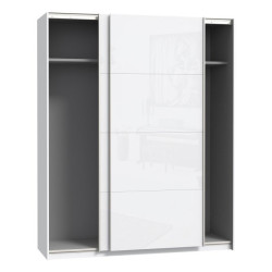 Szafa przesuwna 170 cm Starlet Plus STPS824E1 biały połysk