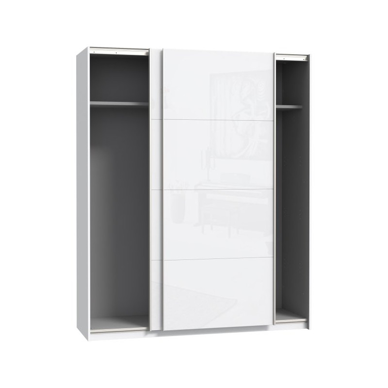 Szafa przesuwna 170 cm Starlet Plus STPS824E1 biały połysk