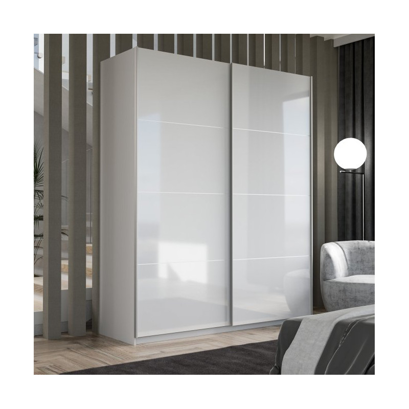 Szafa przesuwna 170 cm Starlet Plus STPS824E1 biały połysk