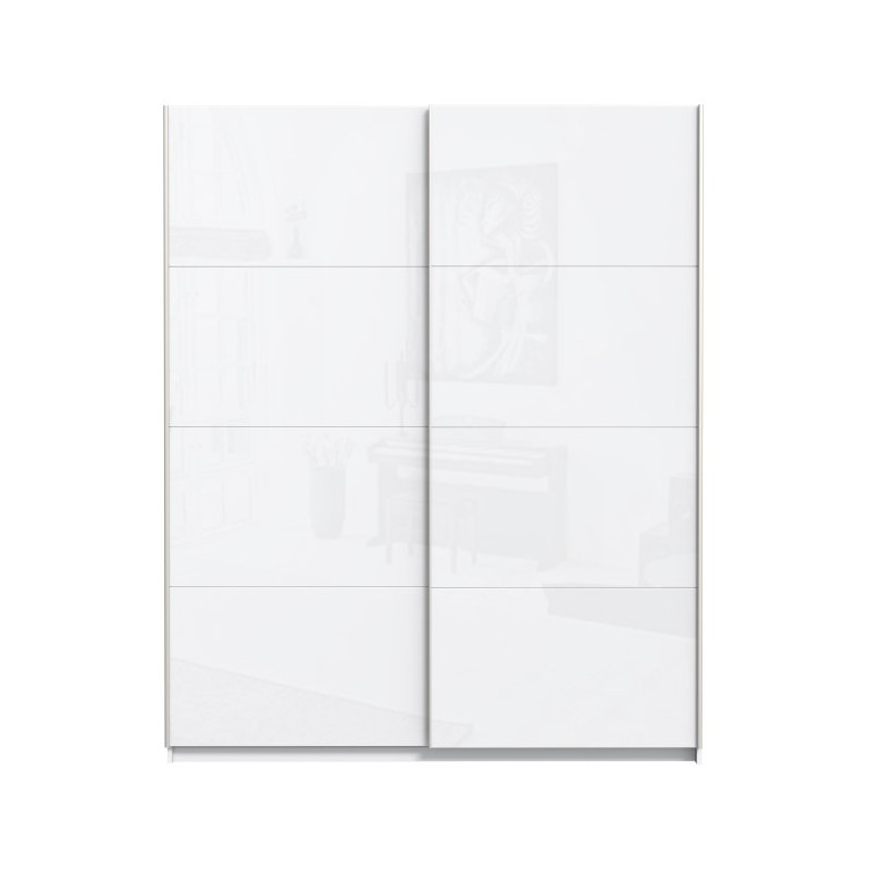 Szafa przesuwna 170 cm Starlet Plus STPS824E1 biały połysk