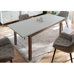 Stół rozkładany 160x90 cm Penkridge TBLT7029 secret grey/dąb szlachetny