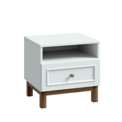 Szafka nocna 45 cm z szufladą Penkridge PQRK112 secret grey/dąb szlachetny