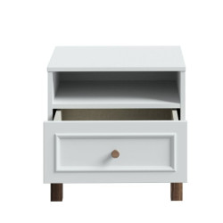 Szafka nocna 45 cm z szufladą Penkridge PQRK112 secret grey/dąb szlachetny