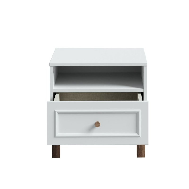 Szafka nocna 45 cm z szufladą Penkridge PQRK112 secret grey/dąb szlachetny