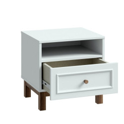 Szafka nocna 45 cm z szufladą Penkridge PQRK112 secret grey/dąb szlachetny