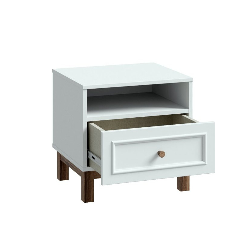 Szafka nocna 45 cm z szufladą Penkridge PQRK112 secret grey/dąb szlachetny