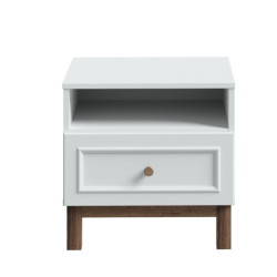 Szafka nocna 45 cm z szufladą Penkridge PQRK112 secret grey/dąb szlachetny