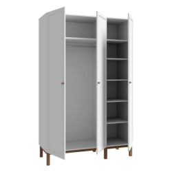 Szafa otwierana 140 cm Penkridge PQRS831 secret grey/dąb szlachetny