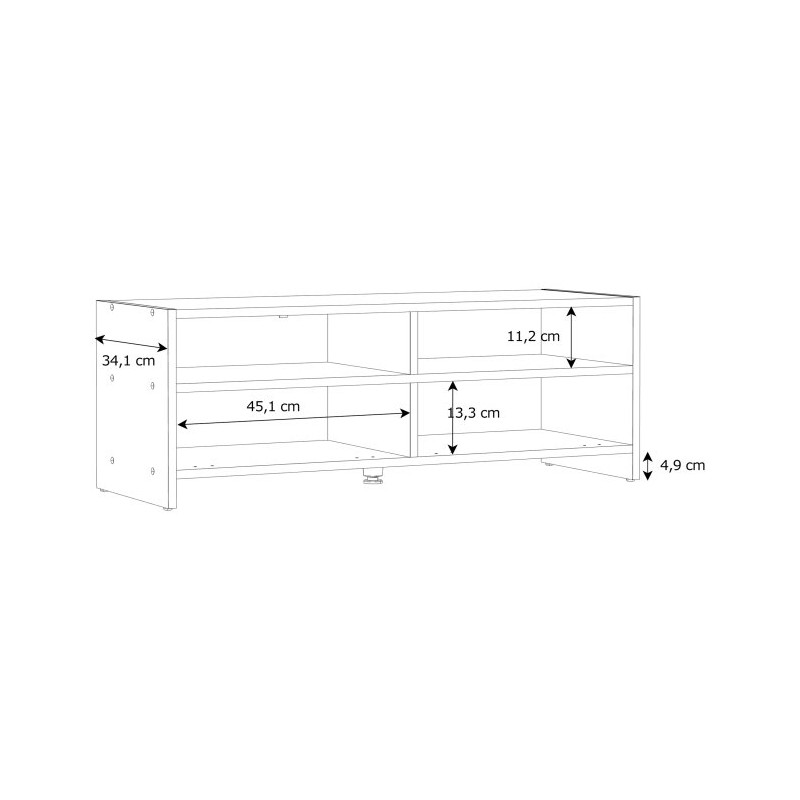 Szafka RTV 100 cm Helppo FINBNT12 dąb artisan/czarny