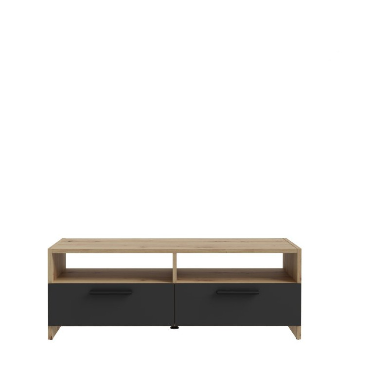 Szafka RTV 100 cm Helppo FINBNT12 dąb artisan/czarny