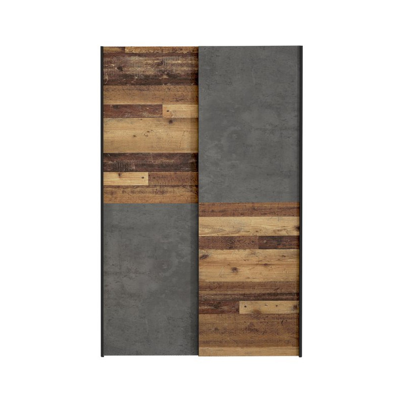 Szafa przesuwna 120 cm Ozzula OZLS722X7 old wood vintage/beton