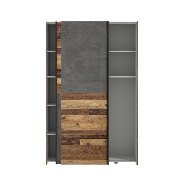 Szafa przesuwna 120 cm Ozzula OZLS722X7 old wood vintage/beton