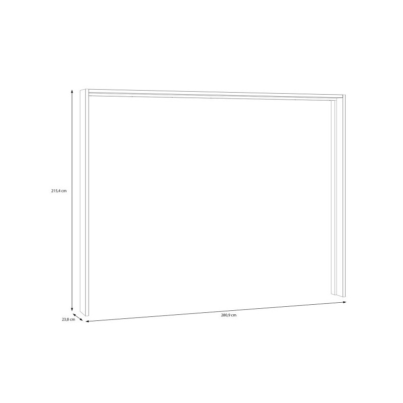 Listwa okalająca do szafy 270 cm Sophistispace LUXZ01 biały