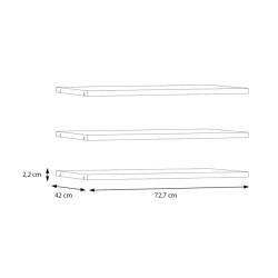 Półki 3 szt do szafy Sophistispace DLFD72 szary
