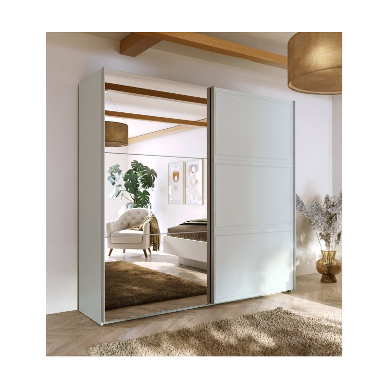 Szafa przesuwna z lustrem 220 cm Penkridge PQRS92312 secret grey