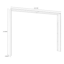 Listwa okalająca do szafy 220 cm Penkridge LUXZ02 secret grey