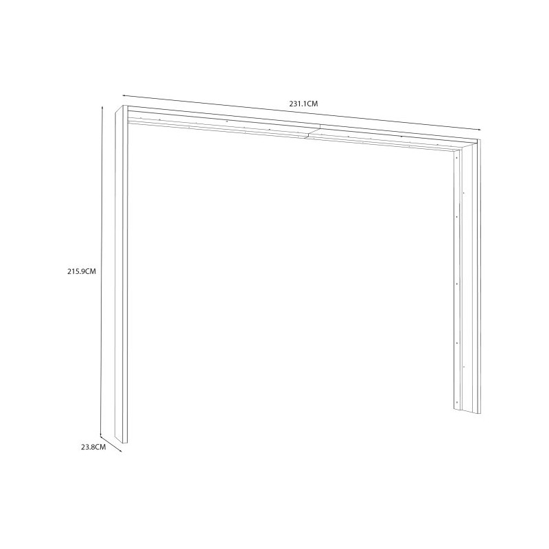 Listwa okalająca do szafy 220 cm Penkridge LUXZ02 secret grey